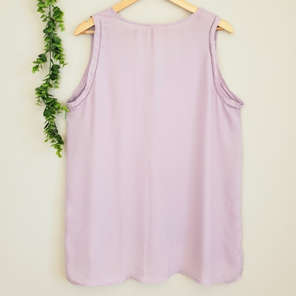 Joe Fresh Lavender V-Neck Blouse - Picture 3 of 3